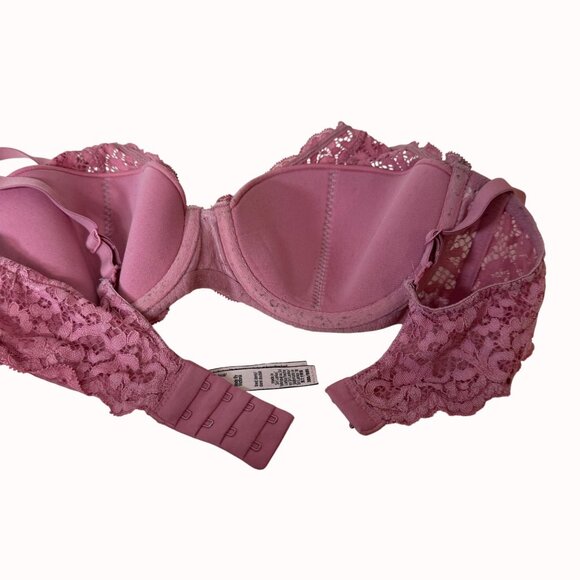 Victorias Secret Lace BraSize 38B Dusty Pink Body by Victoria Lined Demi - Picture 5 of 14